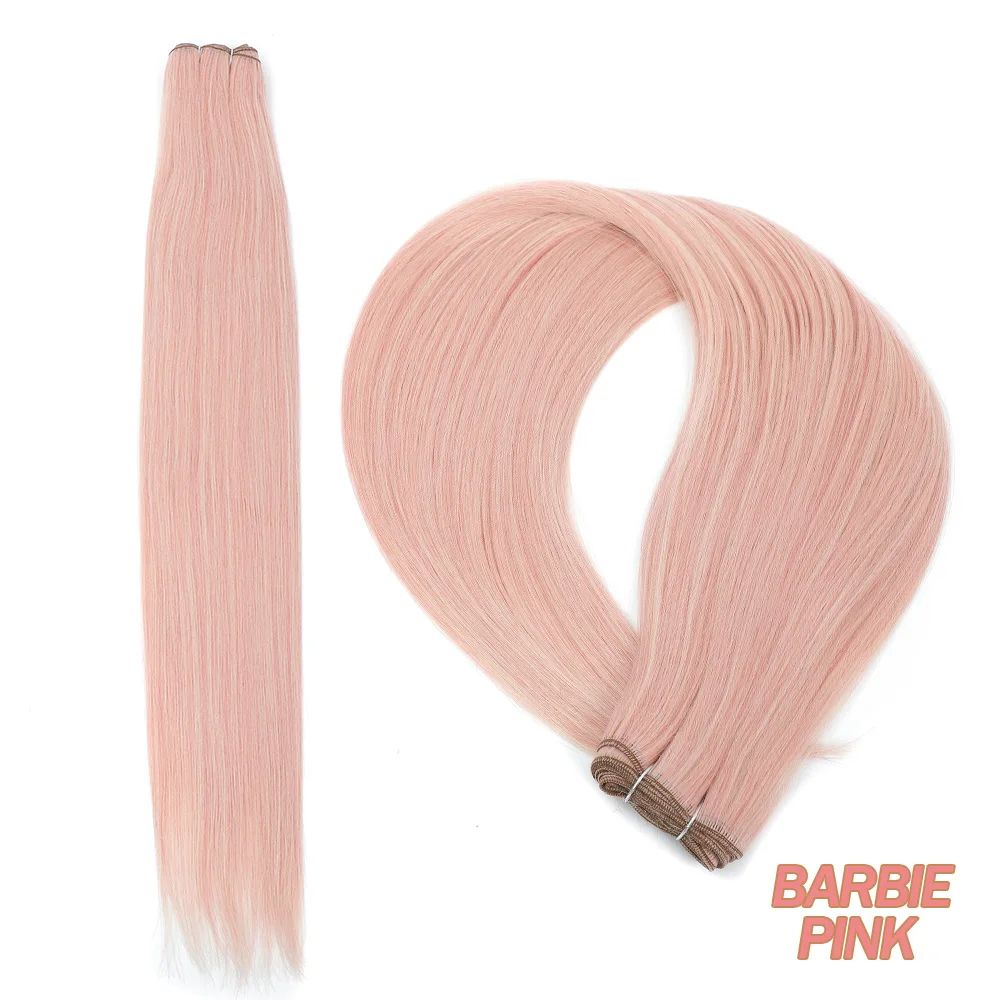 32Inch Ombre Straight Synthetic Hair Bundles 200g HeatStyle Weft Extensions Highlights Grey Option 4