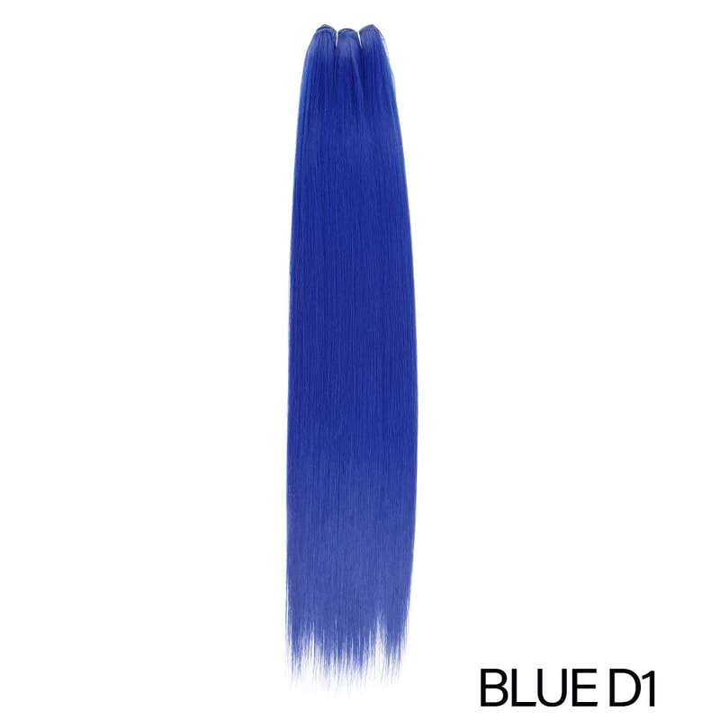 32Inch Ombre Straight Synthetic Hair Bundles 200g HeatStyle Weft Extensions Highlights Grey Option 5