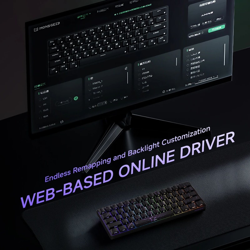 MonsGeek FUN60 ProMax Hall Effect Rapid Trigger 60 Wireless Gaming Keyboard 8K ARGB 2