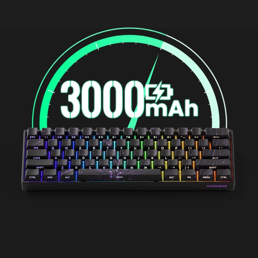 MonsGeek FUN60 ProMax Hall Effect Rapid Trigger 60 Wireless Gaming Keyboard 8K ARGB 3