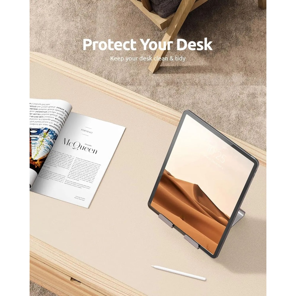 PU Leather Desk Pad Protector NonSlip Desk Mat Protector Large Mouse Pad For Office Desks 4