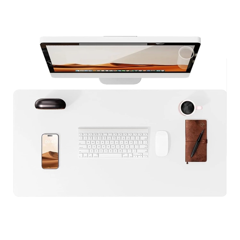 PU Leather Desk Pad Protector NonSlip Desk Mat Protector Large Mouse Pad For Office Desks 6