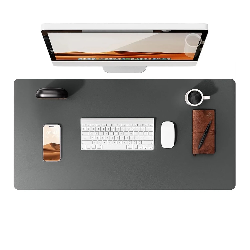 PU Leather Desk Pad Protector NonSlip Desk Mat Protector Large Mouse Pad For Office Desks 15