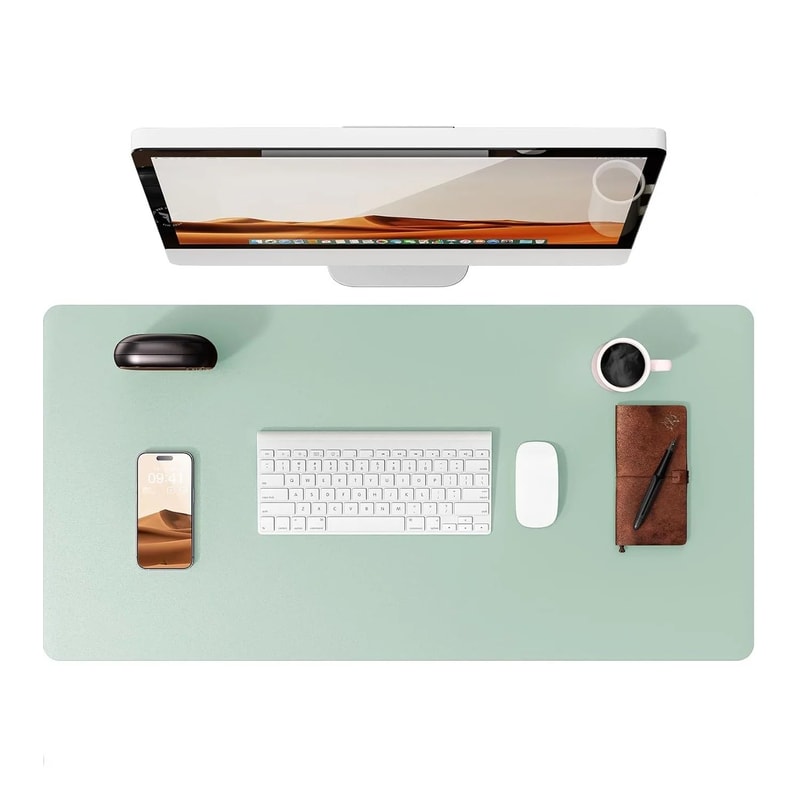 PU Leather Desk Pad Protector NonSlip Desk Mat Protector Large Mouse Pad For Office Desks 16