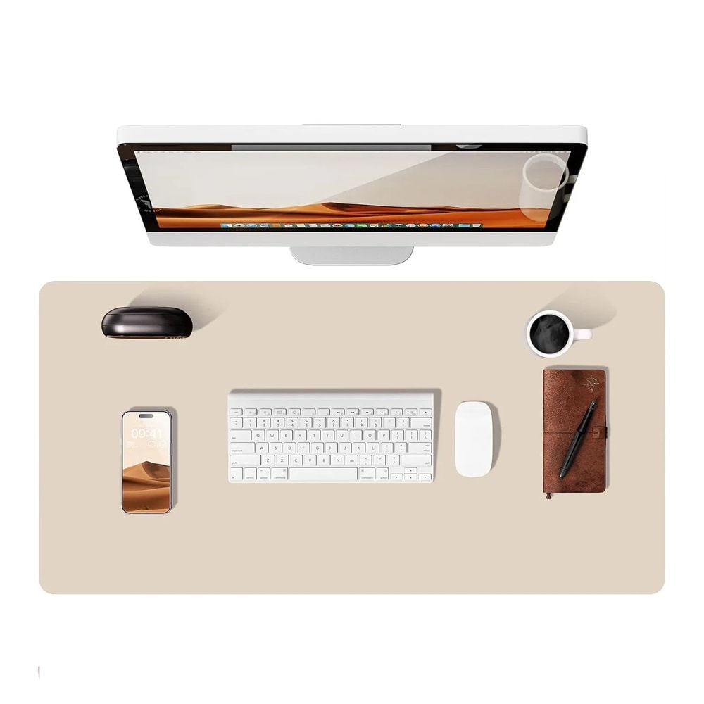 PU Leather Desk Pad Protector NonSlip Desk Mat Protector Large Mouse Pad For Office Desks 17