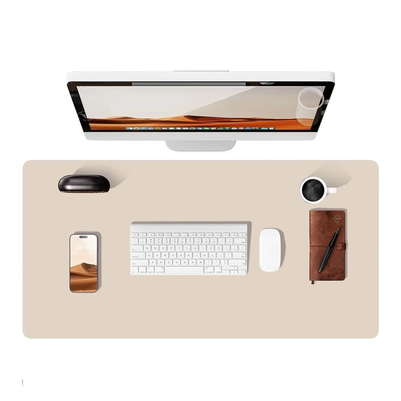 PU Leather Desk Pad Protector NonSlip Desk Mat Protector Large Mouse Pad For Office Desks 17