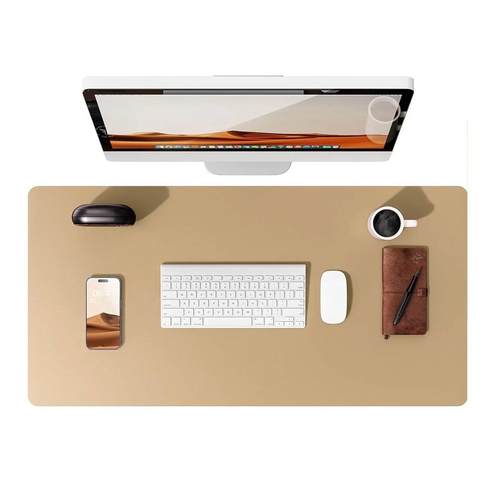 PU Leather Desk Pad Protector NonSlip Desk Mat Protector Large Mouse Pad For Office Desks 8