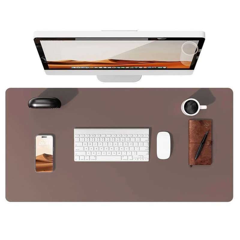 PU Leather Desk Pad Protector NonSlip Desk Mat Protector Large Mouse Pad For Office Desks 9