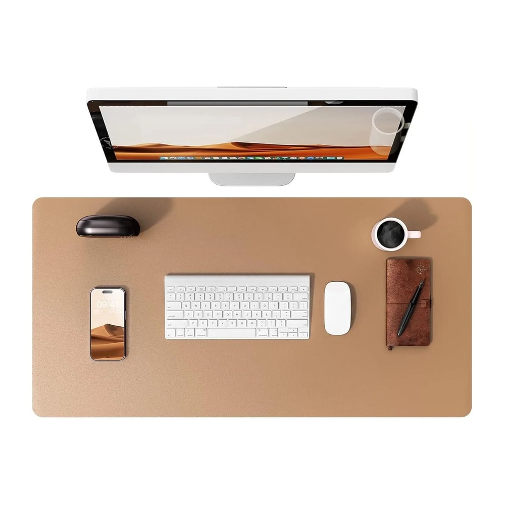 PU Leather Desk Pad Protector NonSlip Desk Mat Protector Large Mouse Pad For Office Desks 11