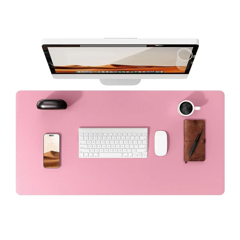 PU Leather Desk Pad Protector NonSlip Desk Mat Protector Large Mouse Pad For Office Desks 13