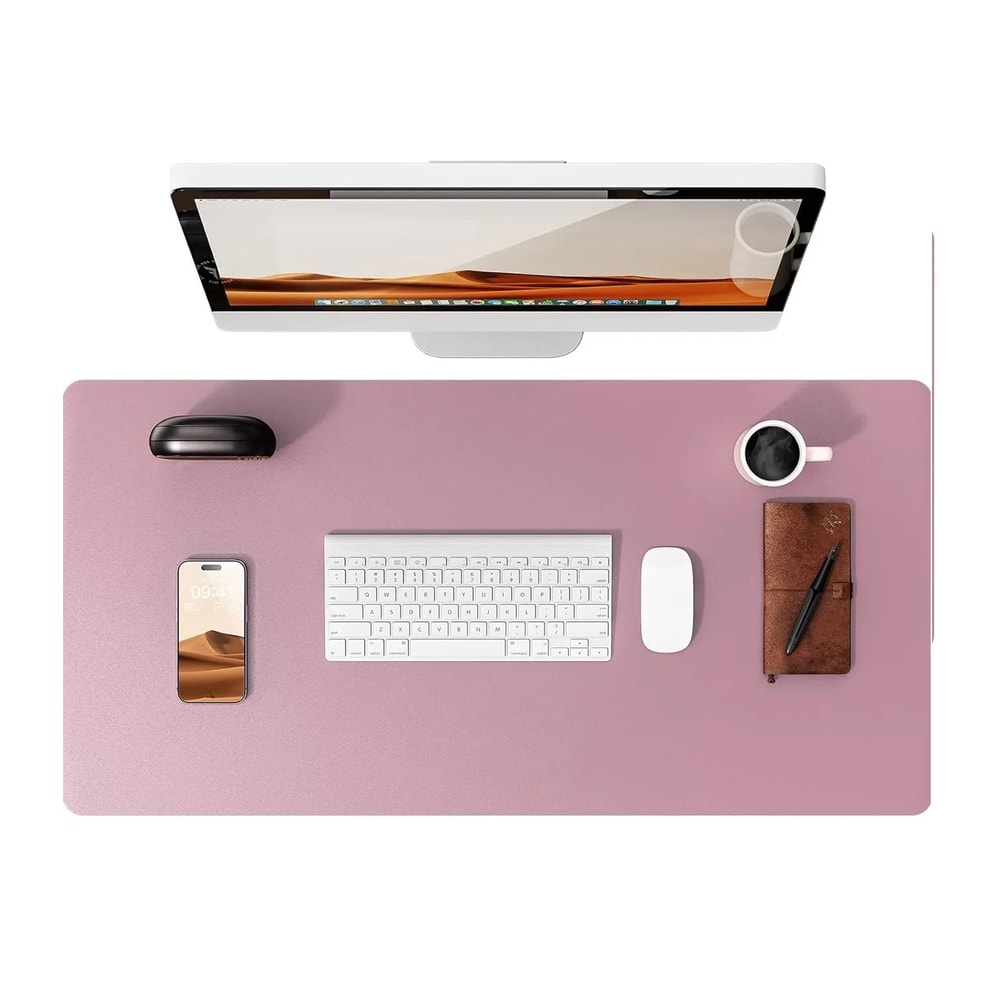 PU Leather Desk Pad Protector NonSlip Desk Mat Protector Large Mouse Pad For Office Desks 14