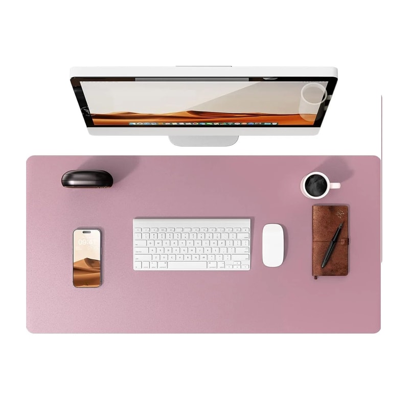 PU Leather Desk Pad Protector NonSlip Desk Mat Protector Large Mouse Pad For Office Desks 14