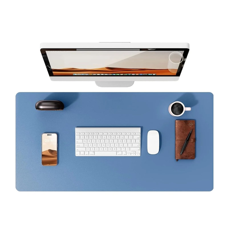 PU Leather Desk Pad Protector NonSlip Desk Mat Protector Large Mouse Pad For Office Desks 19