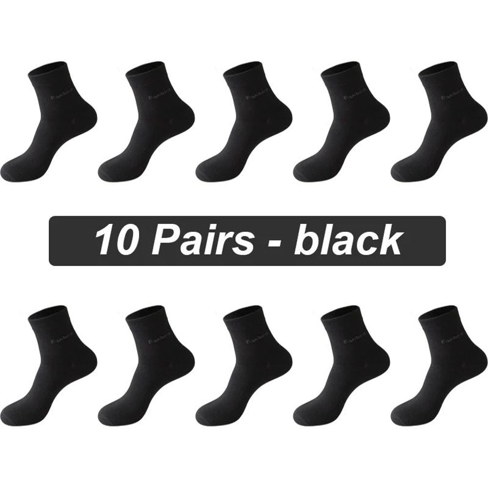 Mens Bamboo Fiber Socks 10 Pairs Breathable Antibacterial Comfort EU 3846 0