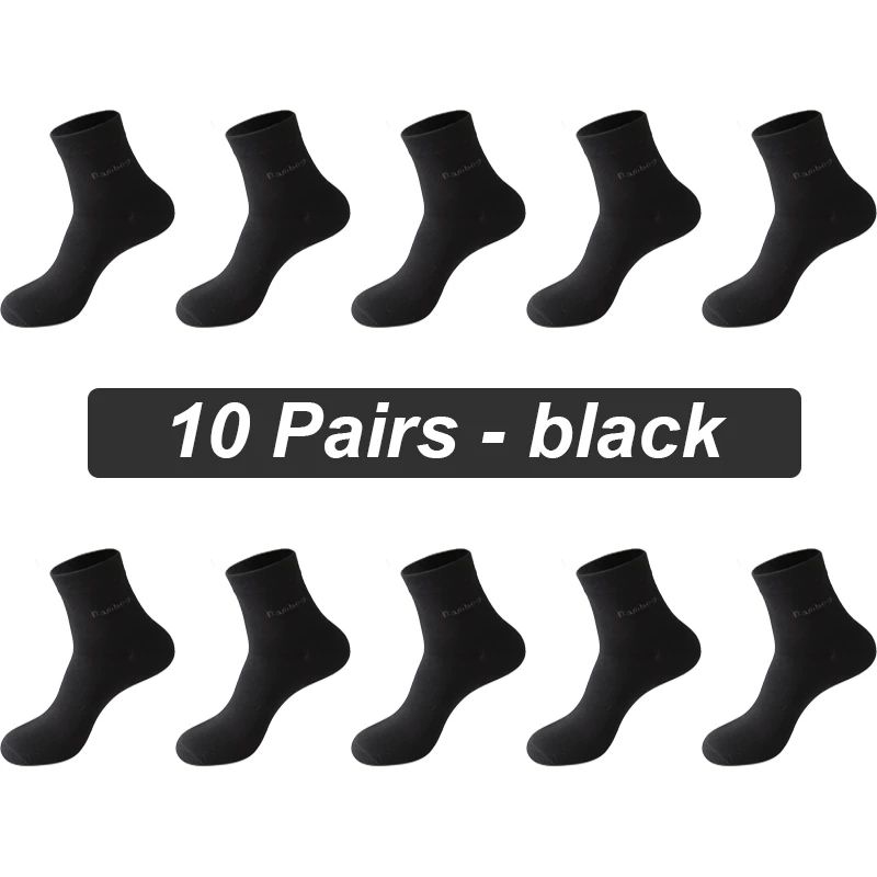 Mens Bamboo Fiber Socks 10 Pairs Breathable Antibacterial Comfort EU 3846 0