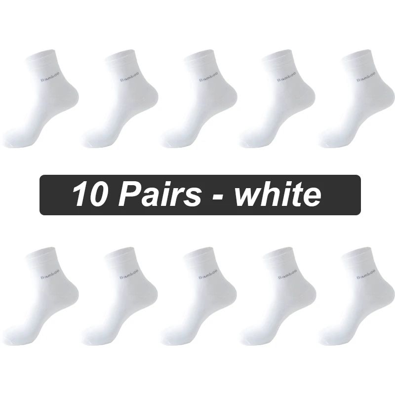 Mens Bamboo Fiber Socks 10 Pairs Breathable Antibacterial Comfort EU 3846 3