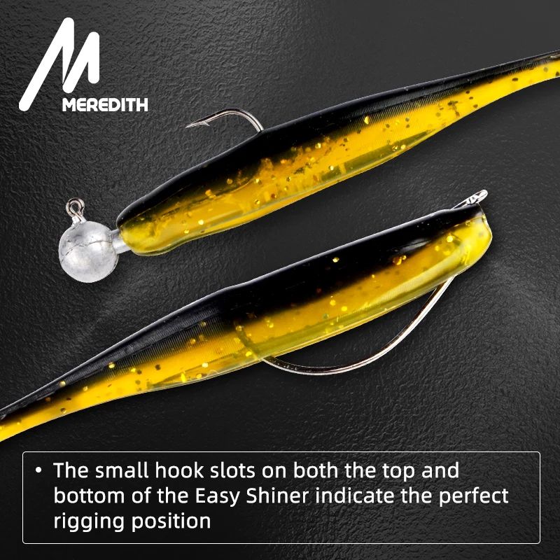 MEREDITH Easy Shiner Soft Plastic Fishing Lures 10Pack Paddle Tail Swimbaits For Carp Bass 3