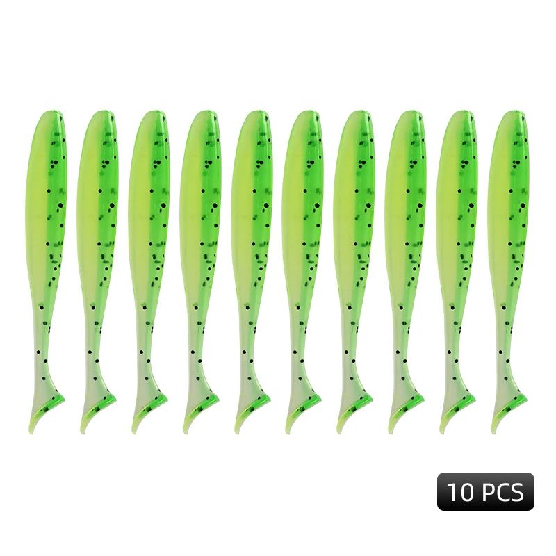 MEREDITH Easy Shiner Soft Plastic Fishing Lures 10Pack Paddle Tail Swimbaits For Carp Bass 9