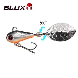 blux spintail jig tail spinner lure, long-cast metal vibe with copper blade (4.5g/7g/11g)