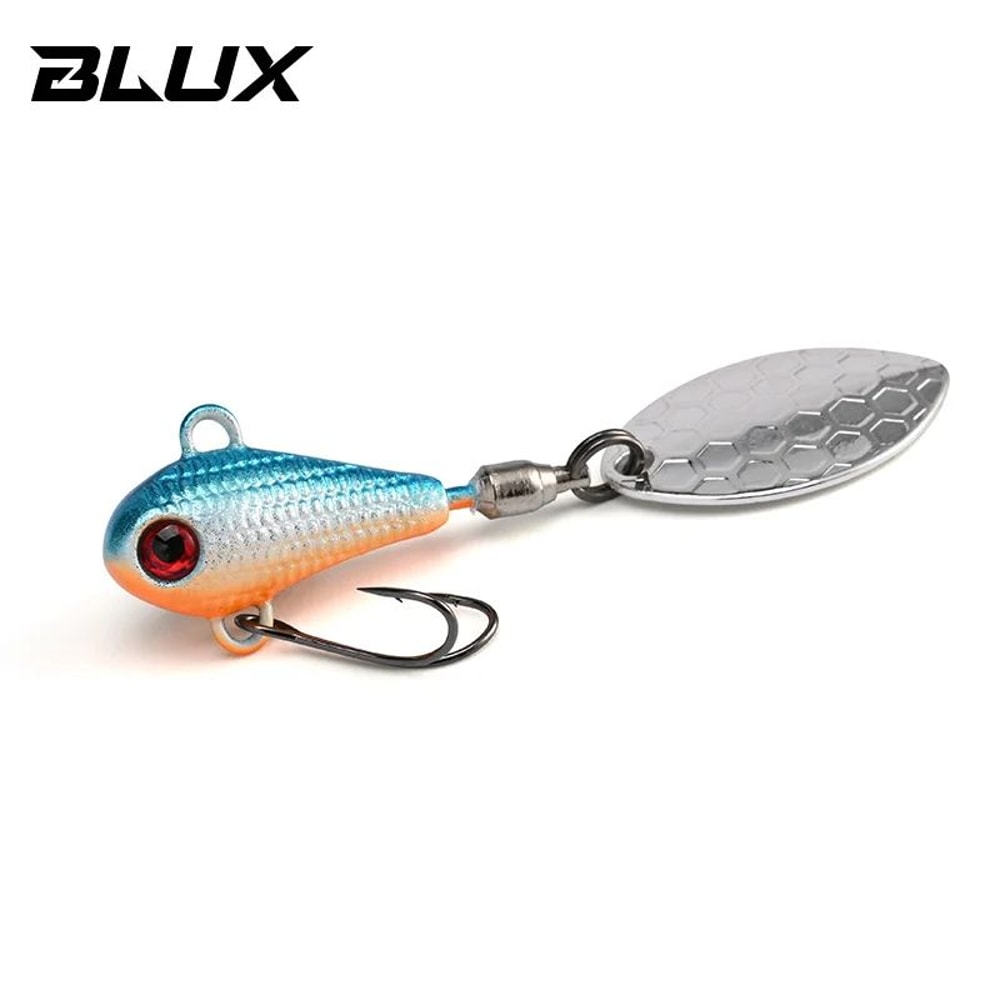 BLUX Spintail Jig Tail Spinner Lure LongCast Metal Vibe With Copper Blade 45g7g11g 10