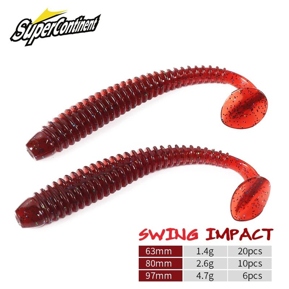 Impact Ring Shad Soft Plastic Swimbait Paddle Tail Lure Set 63mm 80mm 97mm 0