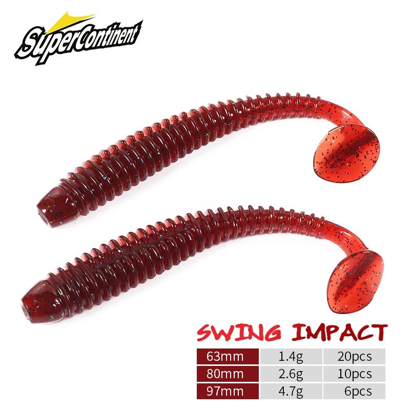 Impact Ring Shad Soft Plastic Swimbait Paddle Tail Lure Set 63mm 80mm 97mm 0