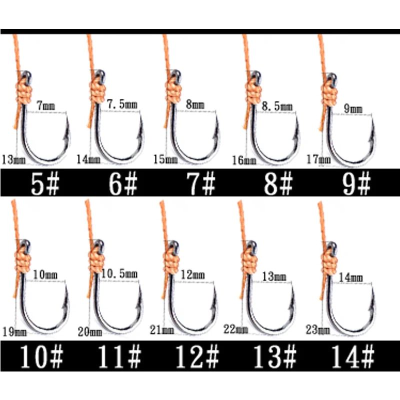 KMRESA High Carbon Steel Fishing Hooks 5Hook Swivel Rig Sizes 514 1