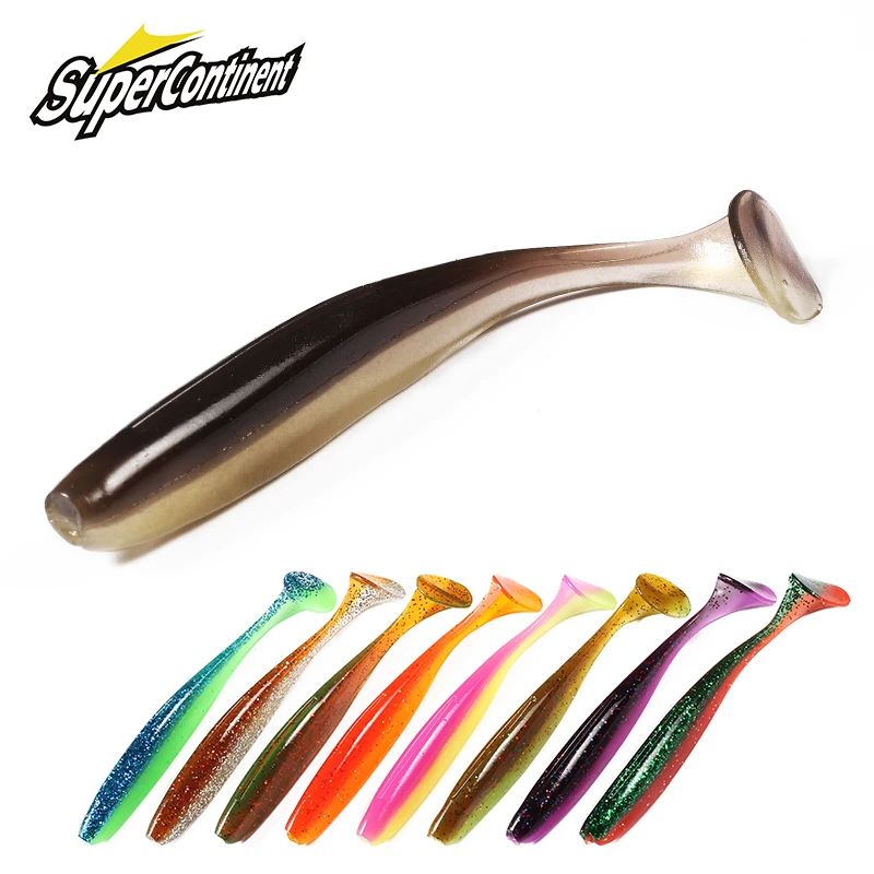Supercontinent Shiner Soft Paddle Tail Swimbait Set 5075100mm For Pike Bass 0