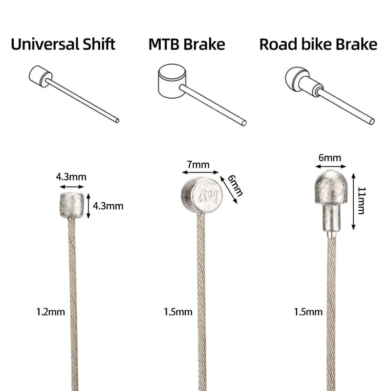 ZTTO Stainless Steel Bike Shift Cable Set 2100mm Smooth MTBRoad Shifting Braking Inner Cable 2