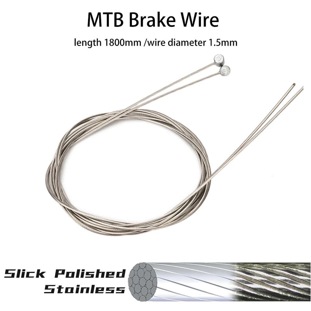 ZTTO Stainless Steel Bike Shift Cable Set 2100mm Smooth MTBRoad Shifting Braking Inner Cable 14