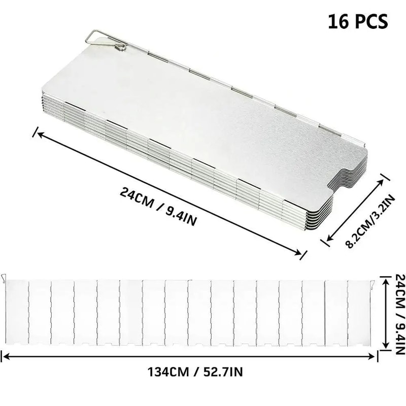 Windproof Folding Camping Stove Windscreen Aluminum Alloy Gas Stove Wind Shield With MultiPlate Opt 11