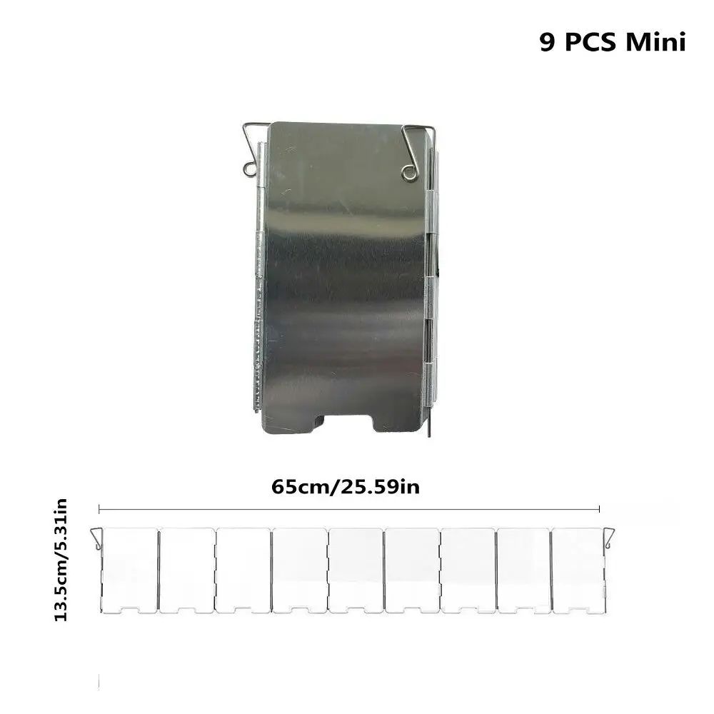 Windproof Folding Camping Stove Windscreen Aluminum Alloy Gas Stove Wind Shield With MultiPlate Opt 7