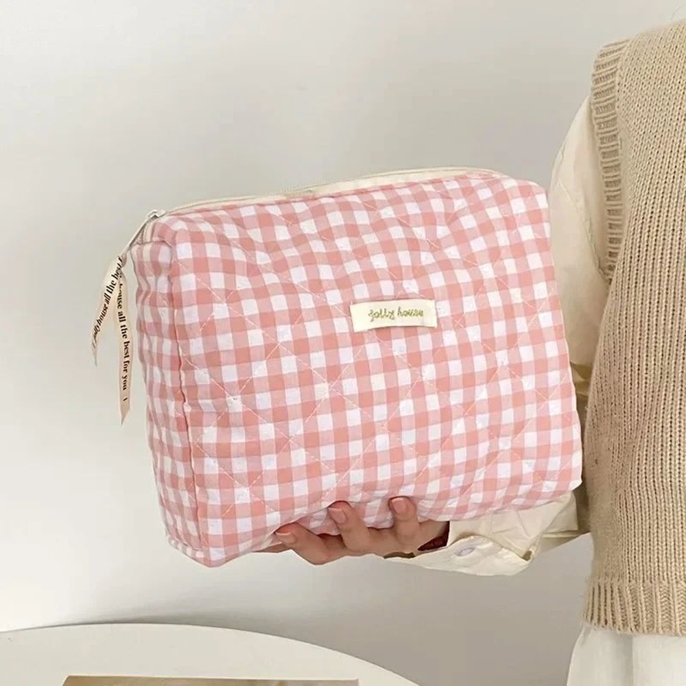 Large Capacity Cosmetic Bag For Women Travel Makeup Organizer Clutch With Zipper 3