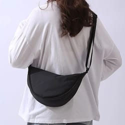 lightweight nylon crossbody bag for women, padded shoulder travel purse