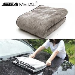 seametal 39.37x15.75 in microfiber car drying towel - one-pass, streak-free shine