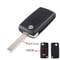 KEYYOU Peugeot Key Shell FlipFolding Replacement Remote Key Case 7
