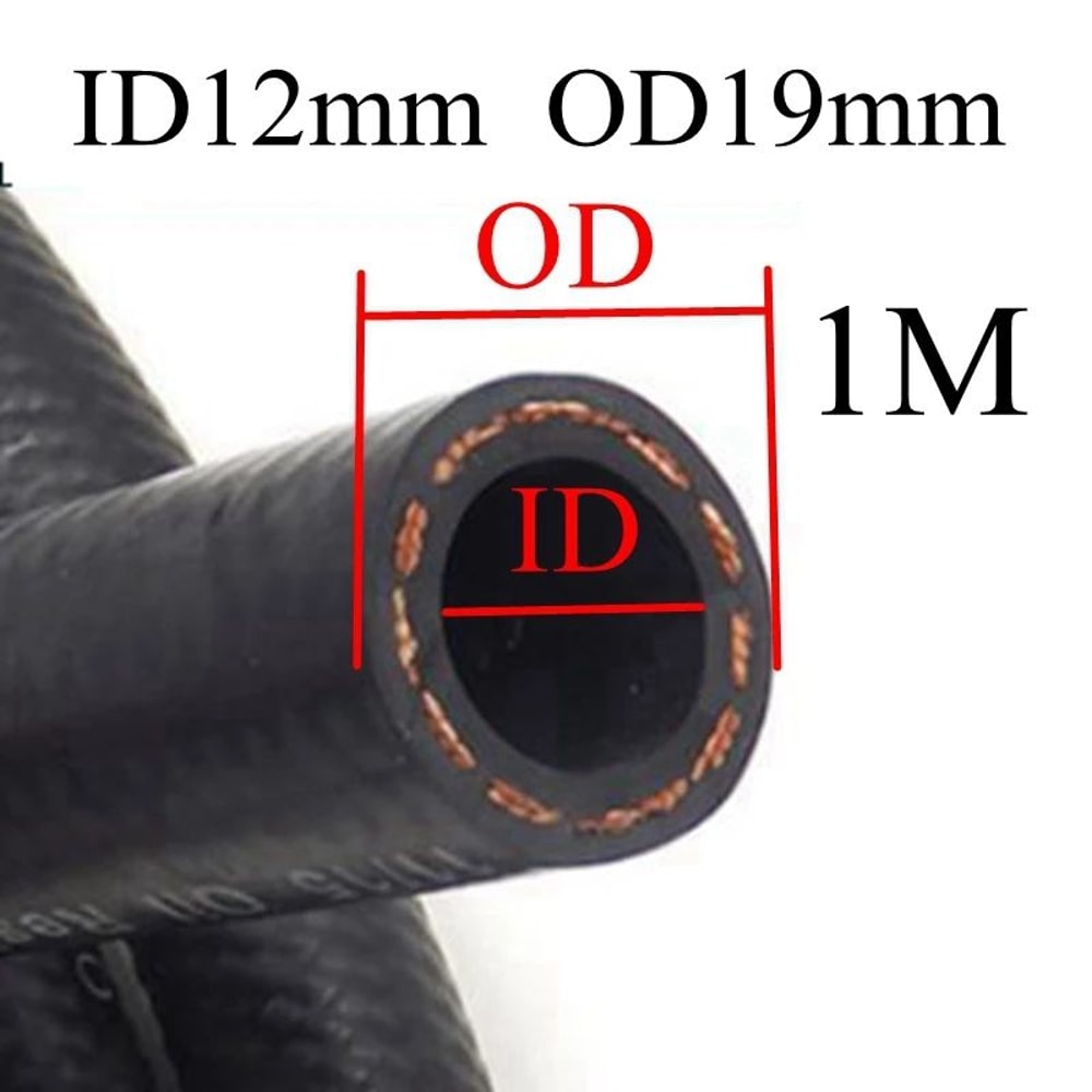 MultiSize Rubber Car Fuel Hose 1m Or 3m OilResistant Fuel Line Hose For Transfer And Repairs 12