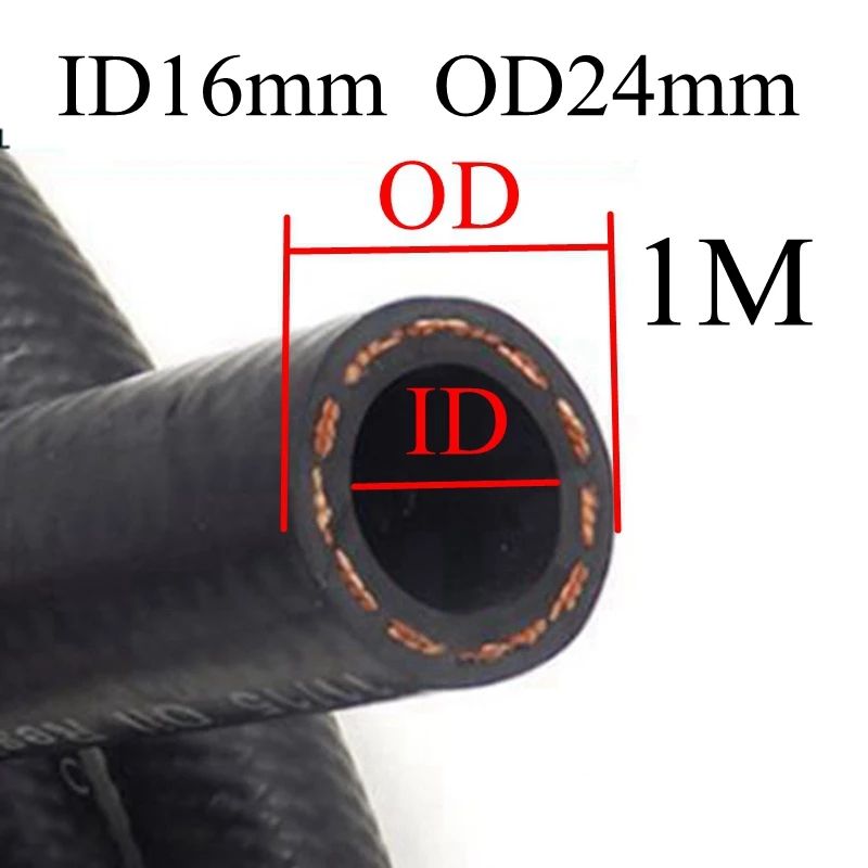MultiSize Rubber Car Fuel Hose 1m Or 3m OilResistant Fuel Line Hose For Transfer And Repairs 14