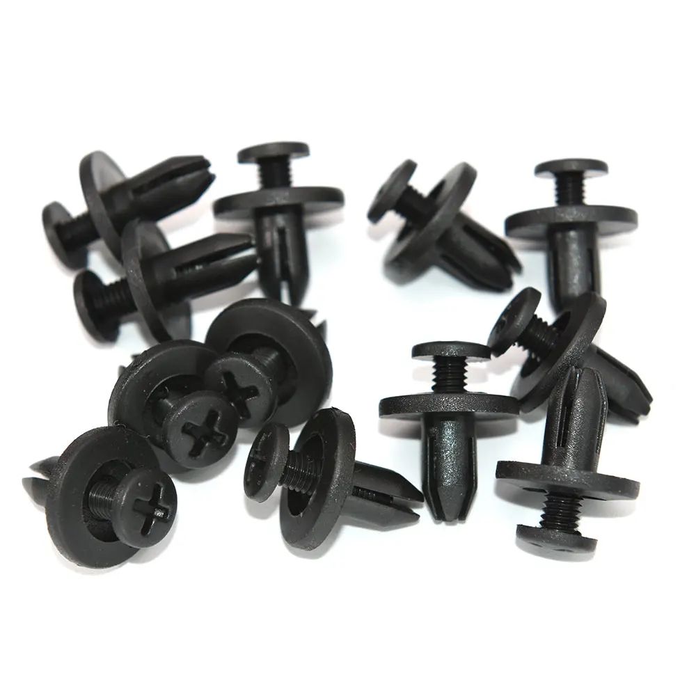 ToyotaCompatible 6mm Trim Panel Push Clips Set Black Door Panel Retainer Rivets 1050pcs 5