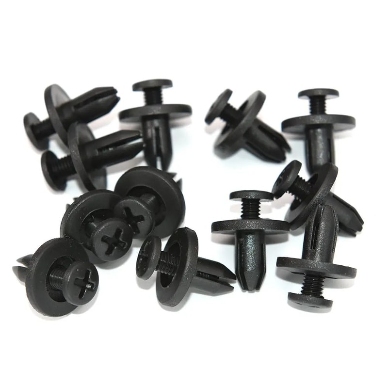 ToyotaCompatible 6mm Trim Panel Push Clips Set Black Door Panel Retainer Rivets 1050pcs 5