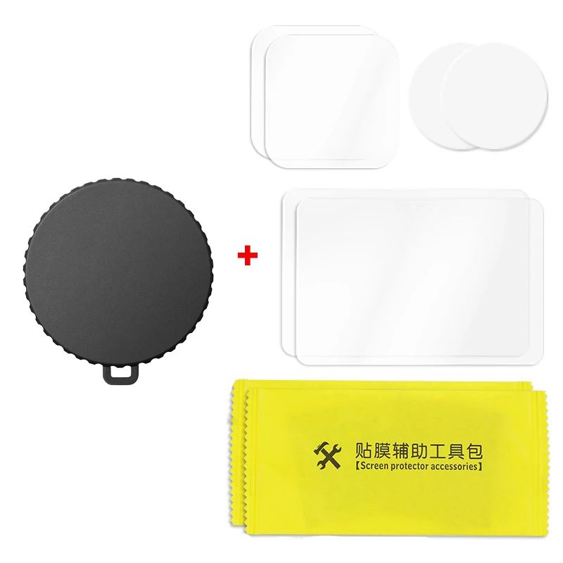 DJI Osmo Action Silicone Lens Cover Tempered Film Set DustProof Action Camera Lens Protector With 8