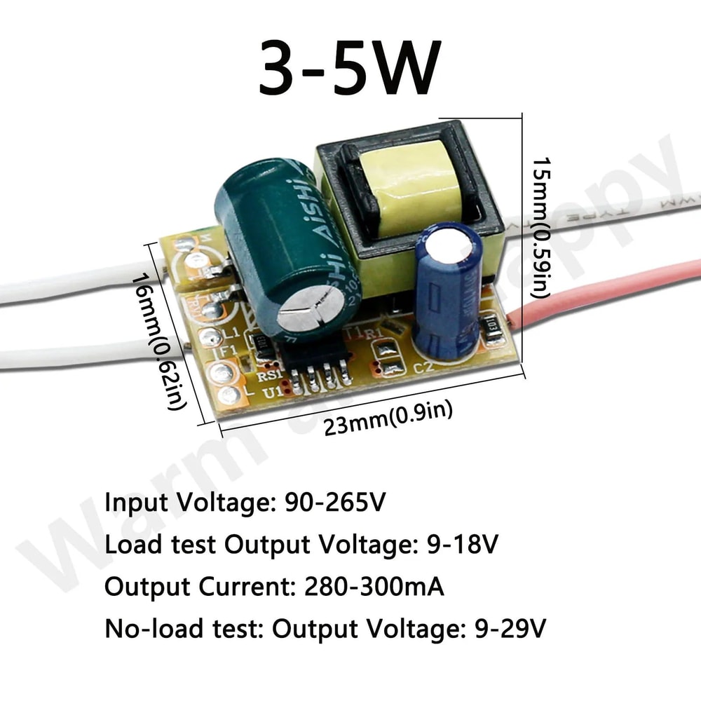 LED Driver 220V Constant Current 300mA Power Supply Module 136W For Downlights DIY LEDs 2