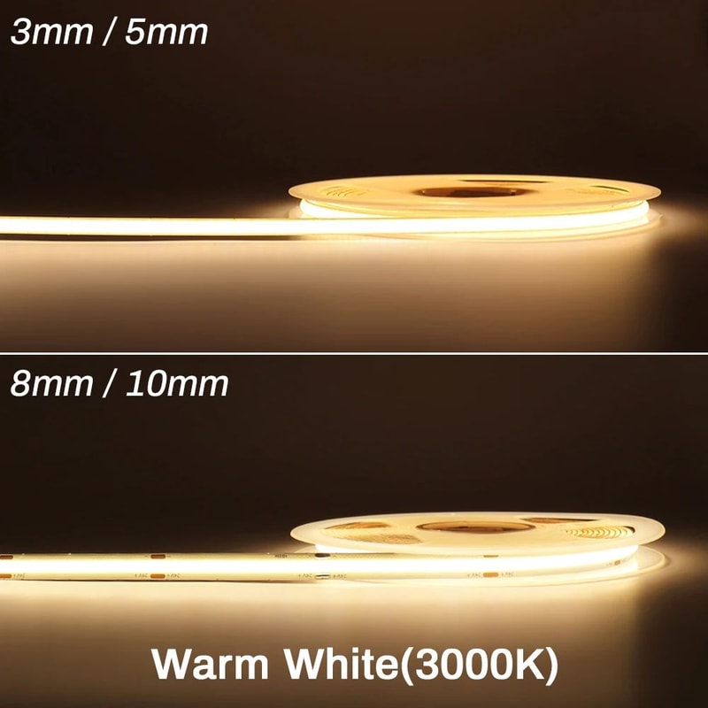 UltraSmooth COB LED Strip Light RA90 High Density 12V24V Dimmable For Clean Home Accent Lighting 6