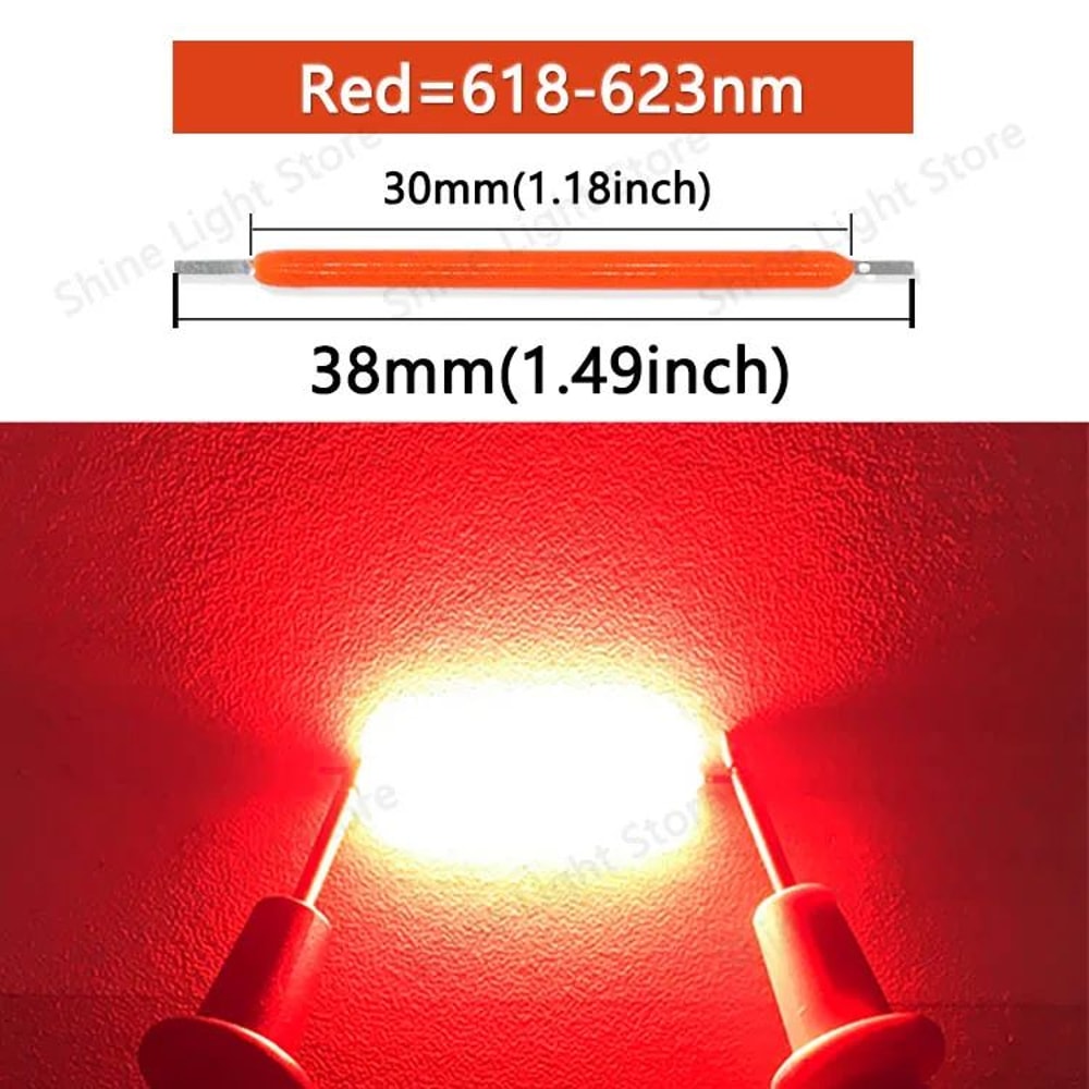 3V 38mm COB LED Filament Replacement Strips For Edison Bulbs And DIY Decor Lighting 8