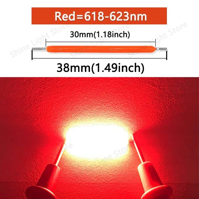 3V 38mm COB LED Filament Replacement Strips For Edison Bulbs And DIY Decor Lighting 8