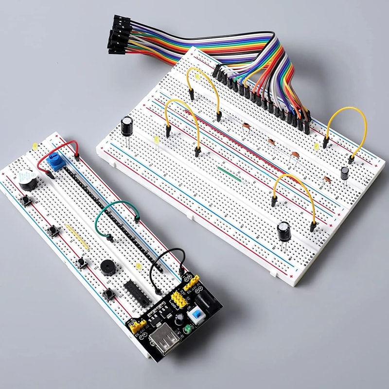 MB102 Solderless Breadboard Kit 400830 Tie Points With Dupont Jumpers For Arduino Prototyping 1