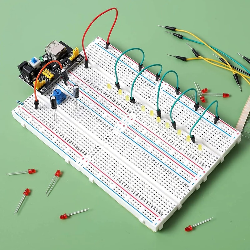 MB102 Solderless Breadboard Kit 400830 Tie Points With Dupont Jumpers For Arduino Prototyping 2