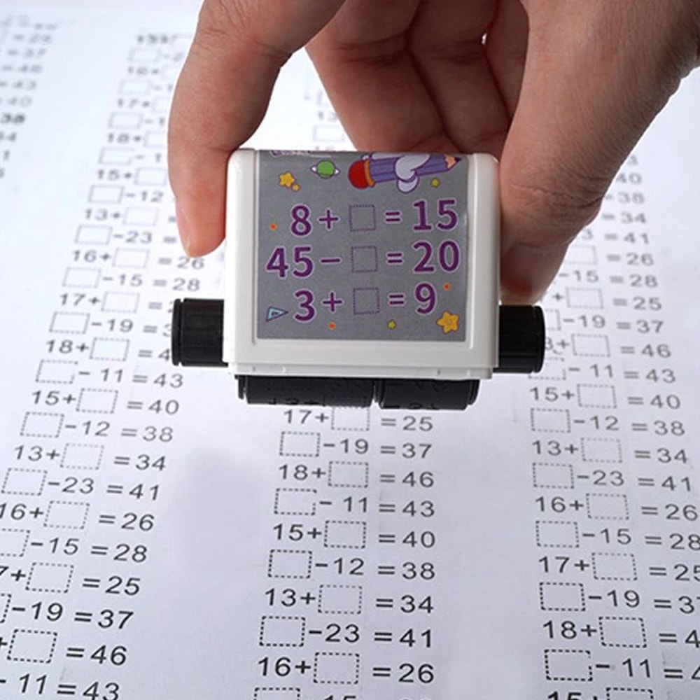 2in1 Math Roller Stamp Within 100 Refillable FillintheBlank Practice Tool 5