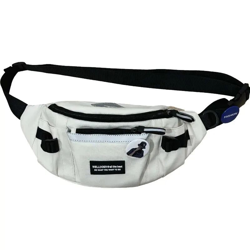 Harajuku Reflective Chest Bag Unisex Streetwear Sling Waist Bag 6
