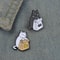 2Piece Black White Cat Brooch Set Cute Cat Brooch Cartoon Cat Pin For Jackets Bags 1
